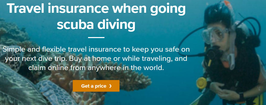 Travel insurance when going scuba diving